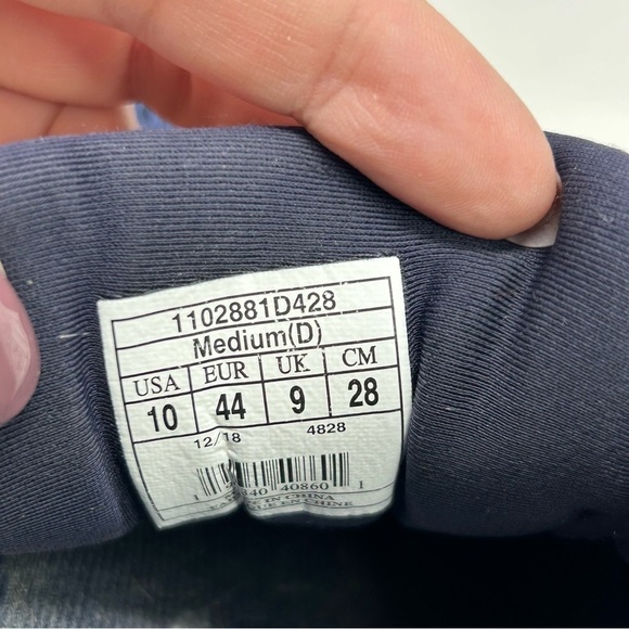 Brooks Ghost 11 Navy Blue with Pink Stripe Lace Up Active Running Shoe Size 10 - Picture 11 of 11